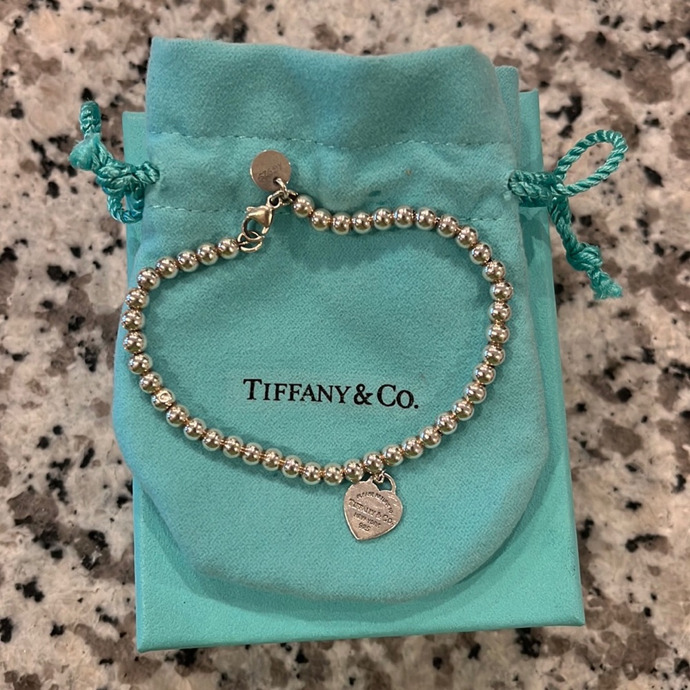 Return To Tiffany Heart Tag Bead Bracelet